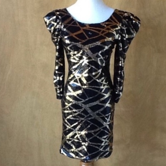 Arden B Dresses & Skirts - Black and gold sequin dress by Arden B. NWT SIZE XL